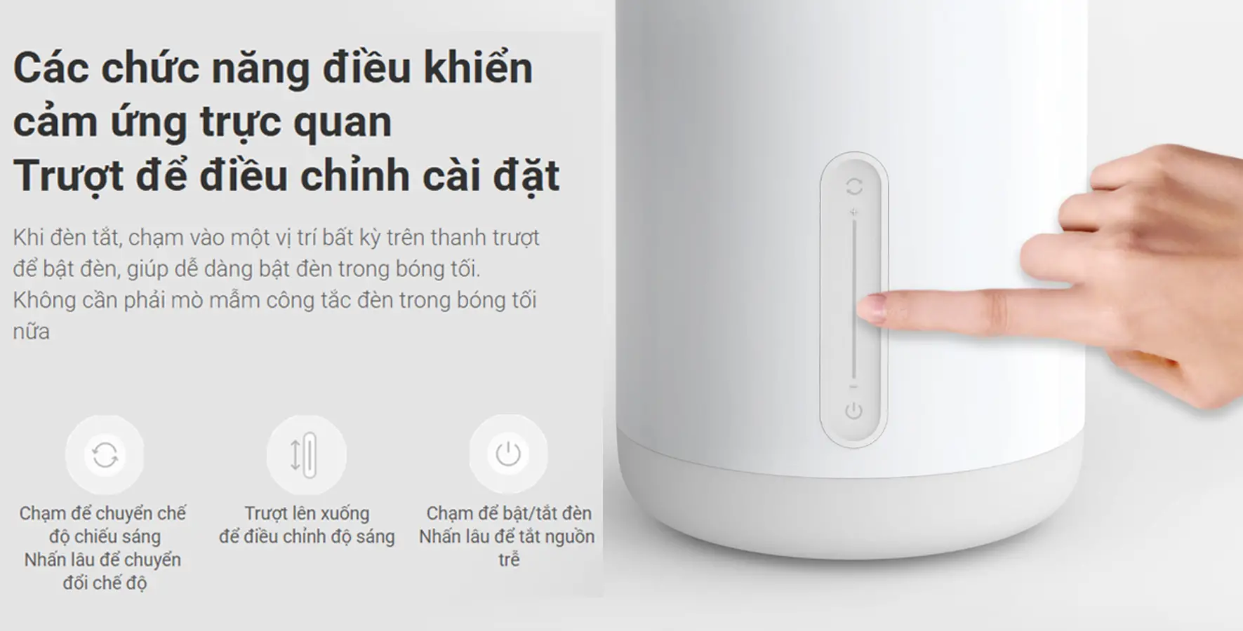 Đèn ngủ thông minh Xiaomi Mi Bedside Lamp 2 điều khiển trực quan