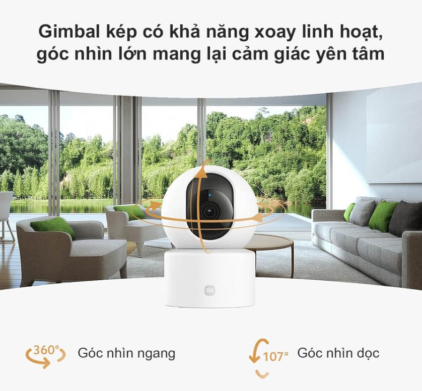 Camera IP 360 độ 3MP Xiaomi Mi Home Security C301 gimbal kép