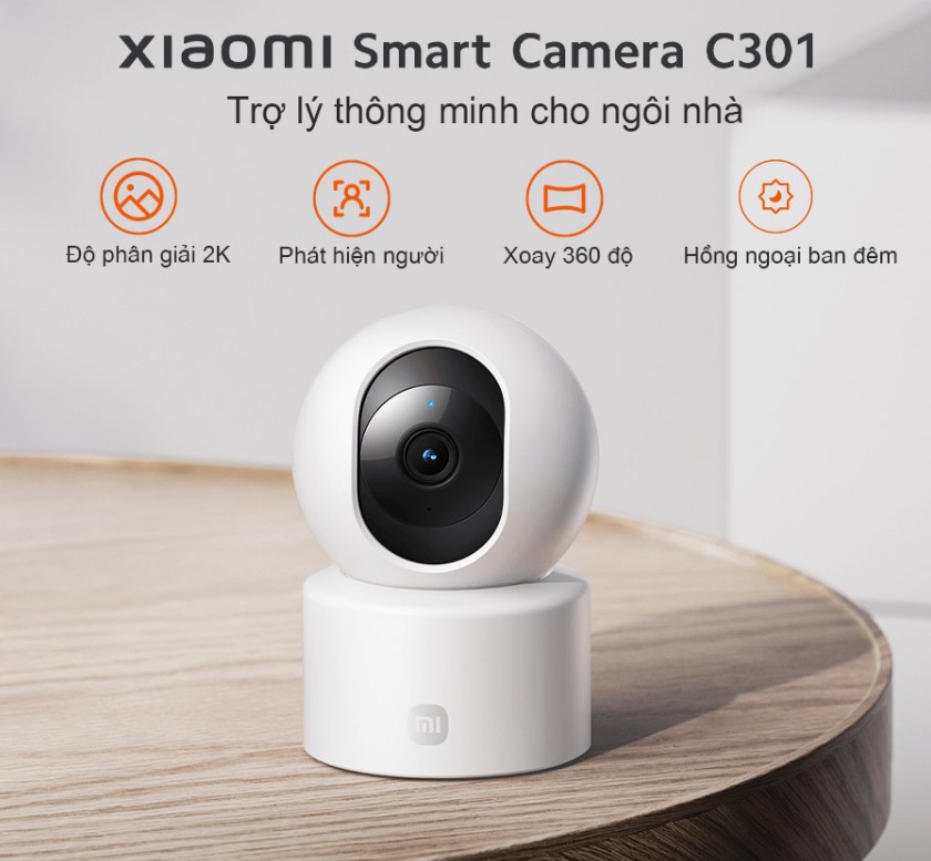 Camera IP 360 độ 3MP Xiaomi Mi Home Security C301
