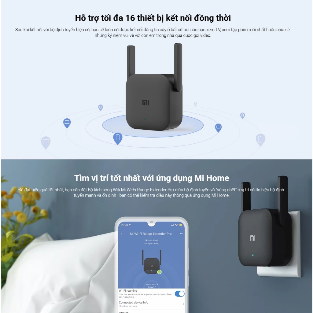 Bộ kích sóng Wifi Xiaomi Mi Wifi Range Extender Pro sử dụng dễ dàng
