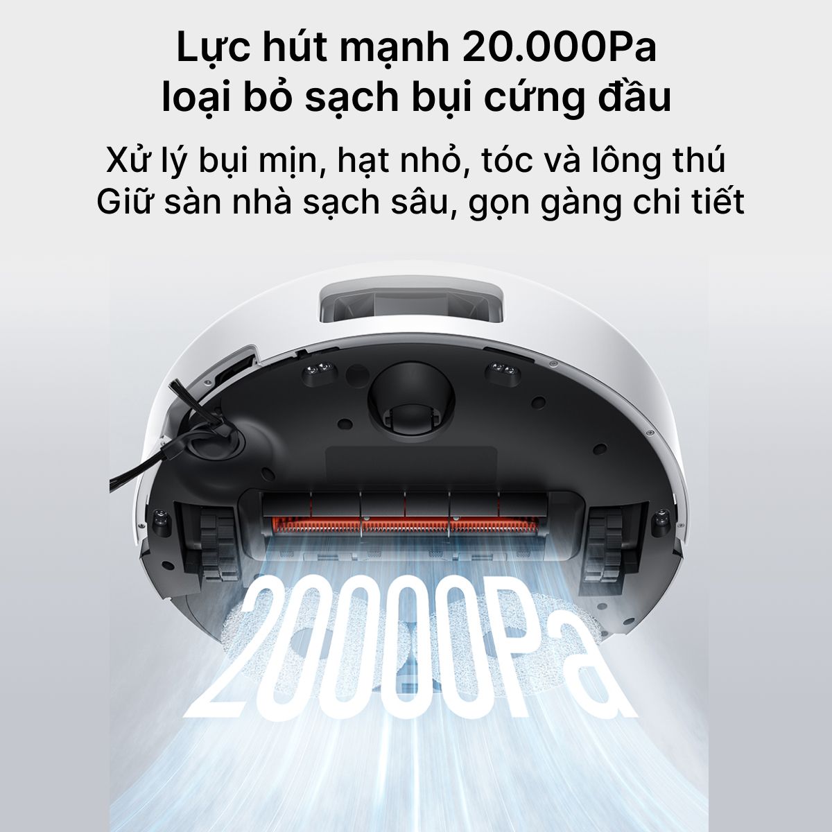 Robot hút bụi lau nhà Xiaomi Vacuum 5 lục hút 20.000Pa