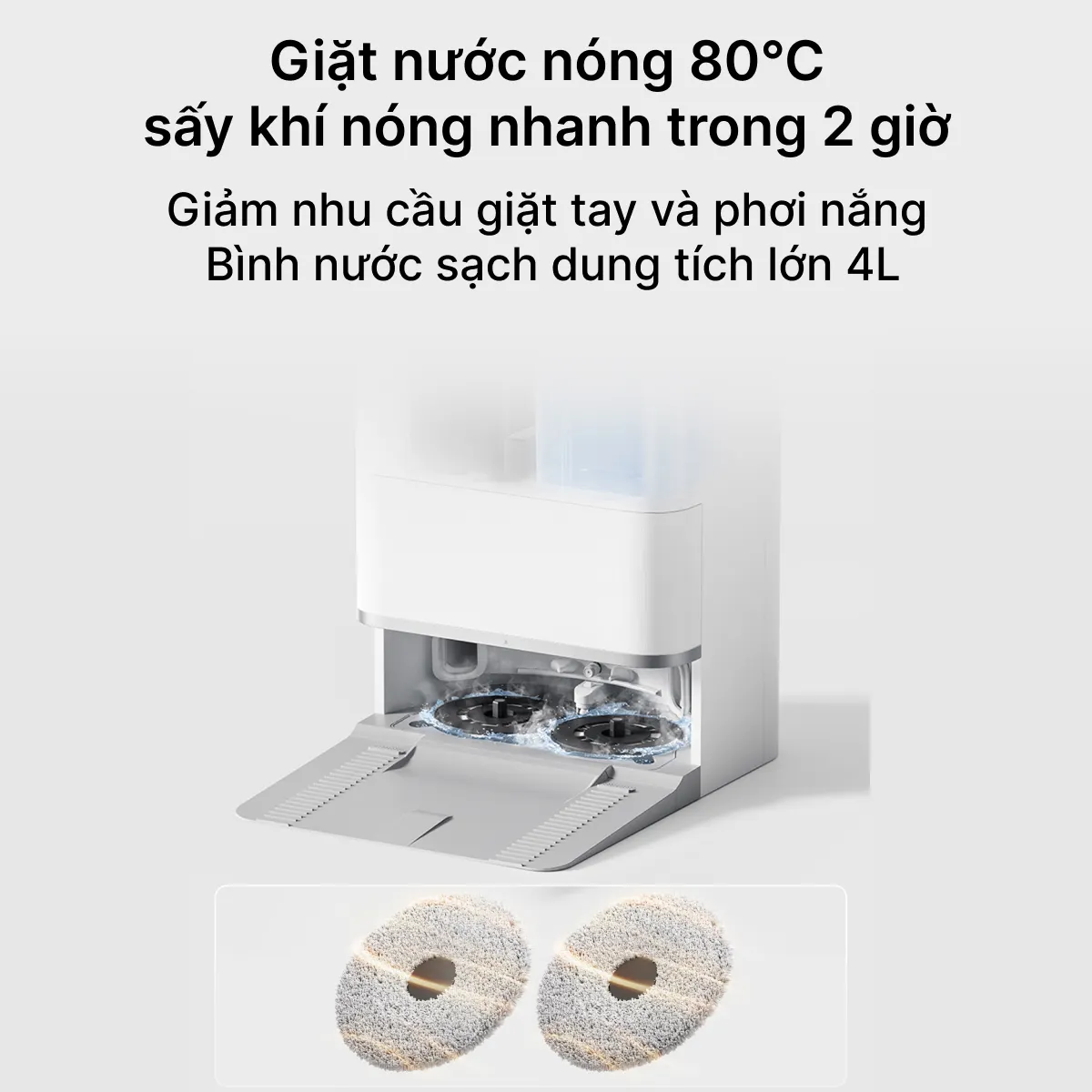 Robot hút bụi lau nhà Xiaomi Vacuum 5 giặt nước nóng