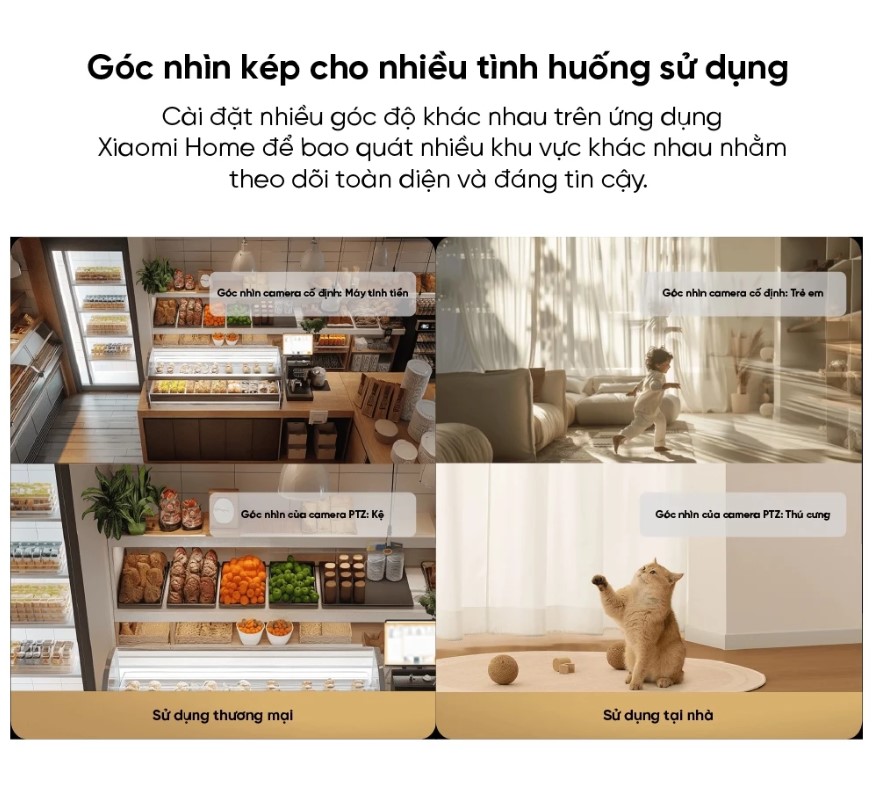 Camera IP 360 độ 4MP Xiaomi C500 Dual góc nhìn kép