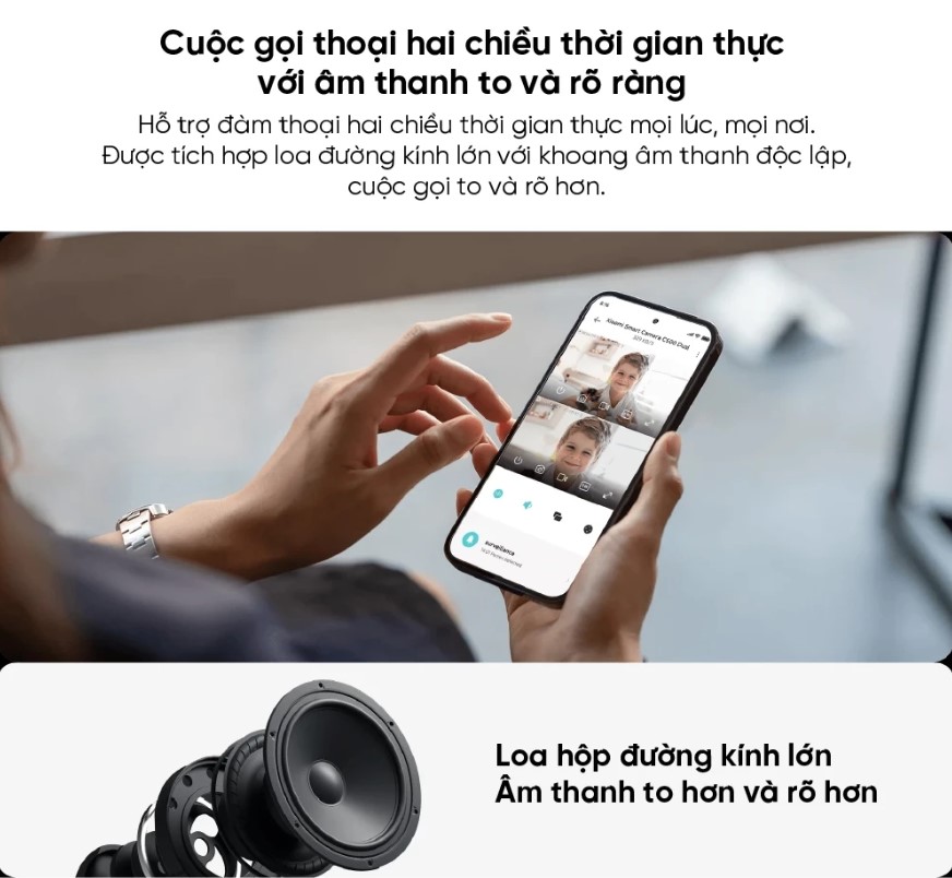 Camera IP 360 độ 4MP Xiaomi C500 Dual cuộc gọi thoại