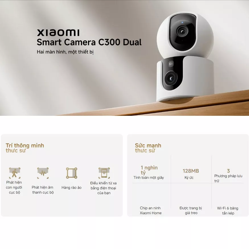 Camera an ninh Xiaomi Smart Camera C300 Dual ưu điểm