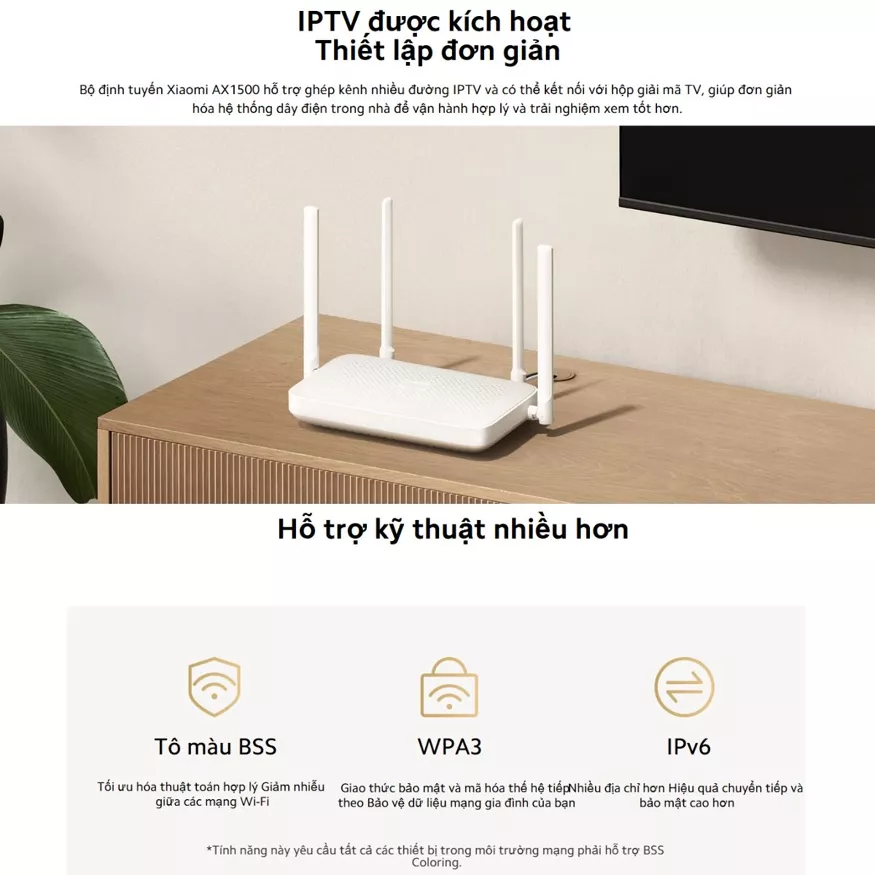 Bộ phát sóng Wifi Xiaomi Router AX1500 thiết lập đơn giản