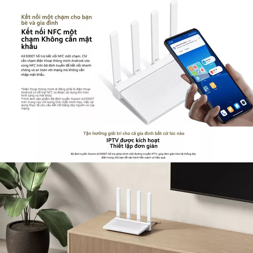 Bộ phát sóng Wifi Xiaomi Router AX3000T EU tốc độ truyền tải
