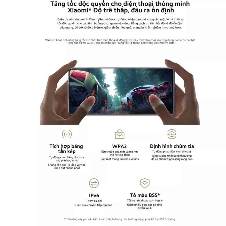 Bộ phát sóng Wifi Xiaomi Router AX3000T EU độ trễ thấp